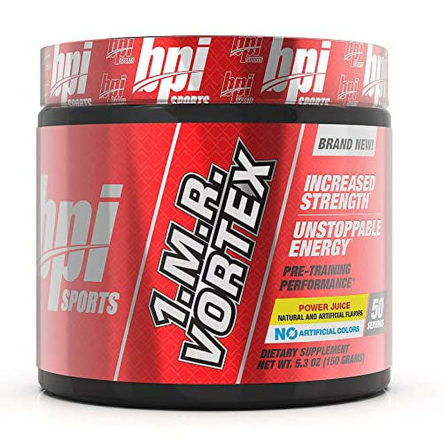 BPI Sports 1.M.R Vortex Pre Workout Powder, Non Habit Forming, Sustained Energy & Nitric Oxide Booster, Power Juice, 5.3 Ounce