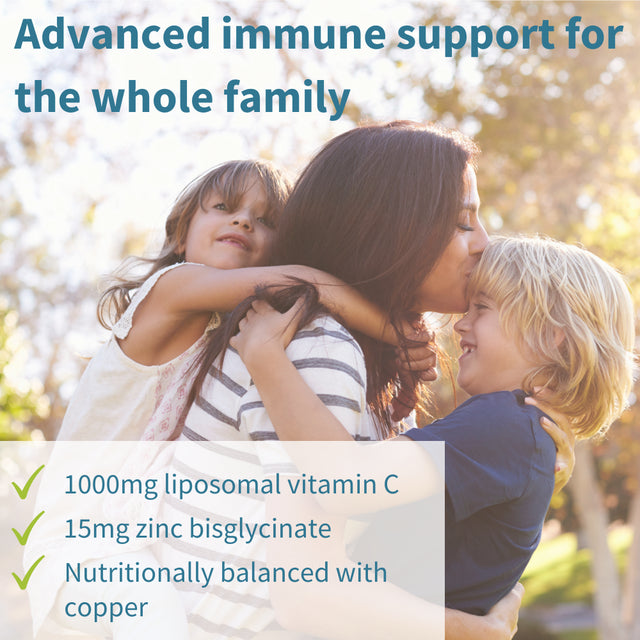 Igennus Liposomal Vitamin C 1000Mg & Zinc, High Absorption Liquid Immune Support, Adults & Kids Supplement, 30 Adult Servings