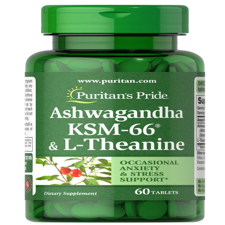 Ashwangandha KSM66 & L-Theanine 60 Count by Puritan'S Pride