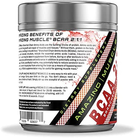 BCAA 2:1:1 Branched Chain Amino Acids Supplement | 6,000 Mg per Serving | Fruit Punch Flavor | 30 Servings