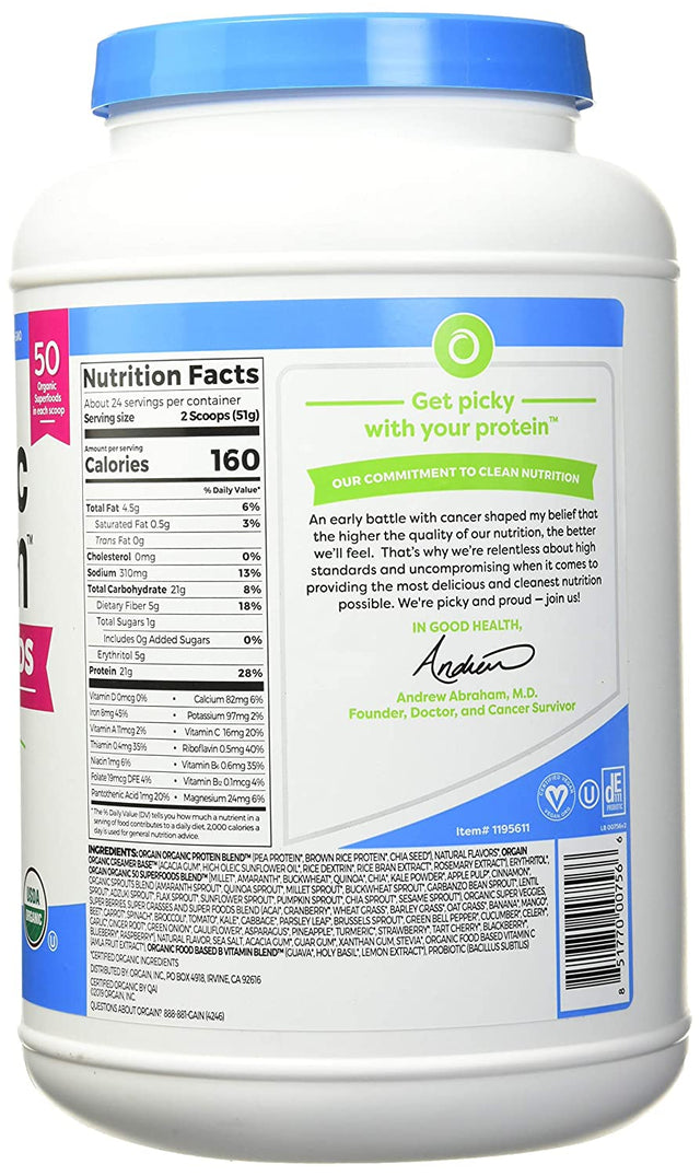 Orgain Organic Protein & Super Foods, 2.70 Lb