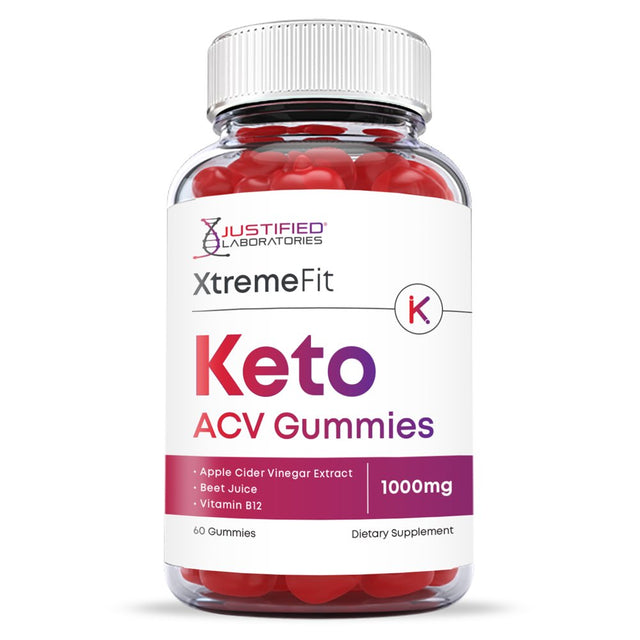 Xtreme Fit Keto ACV Gummies 1000MG Dietary Supplement 60 Gummys