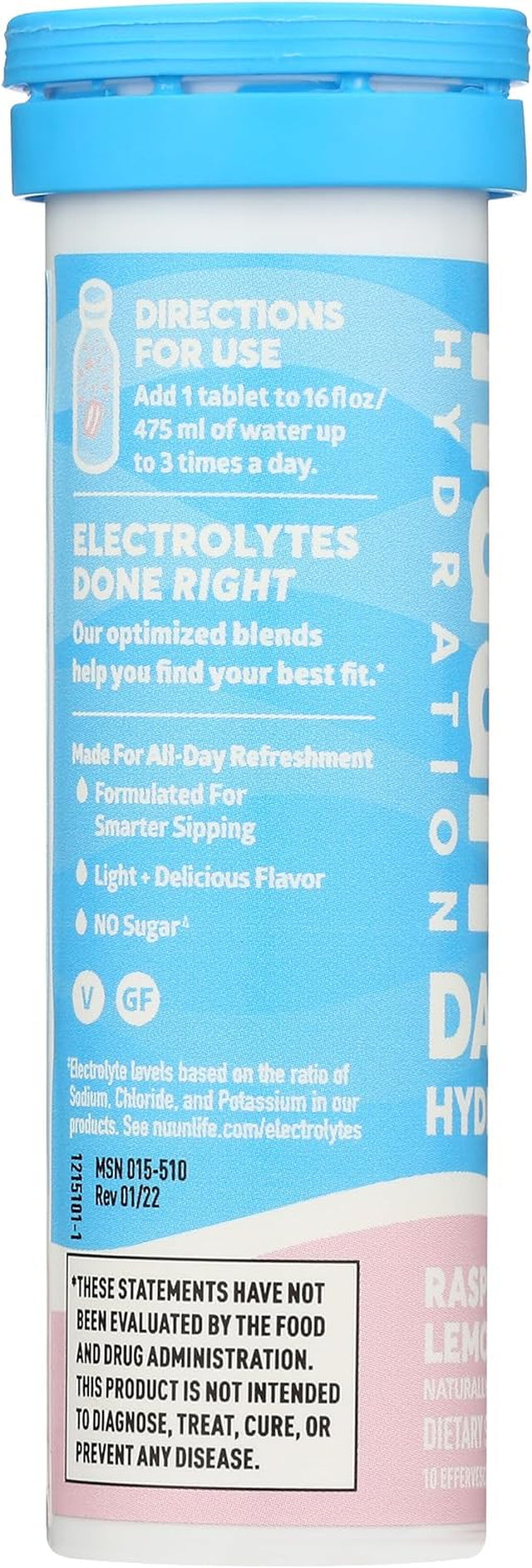 NUUN Raspberry Lemonade Daily Hydration, 10 CT