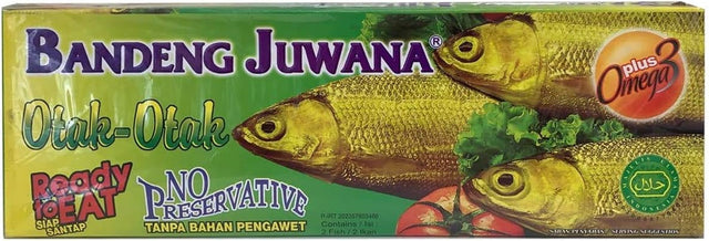 Ready to Eat Bandeng Juwana Otak Otak Tanpa Bahan Pengawet Isi 2 Ekor (Milkfish Juwana Otak Otak without Preservative, Contains 2 Fish) - 5.3Oz (6)