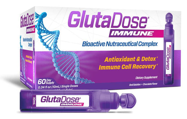 Glutadose Immune, Chocolate Flavor 60 Doses / 10Ml Each (3 Pack)