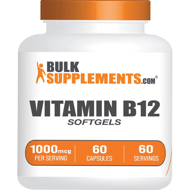 Bulksupplements.Com Vitamin B12 Softgels, 1000Mcg - Vitamin B12 Supplements (60 Softgels - 60 Servings)