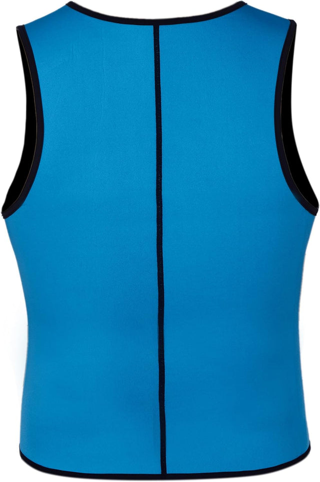 Men Sweat Gym Tank Top Athletic Shirt Sports Running Slimming Neoprene Vest Fat Burning Waist Trainer Cincher Corset