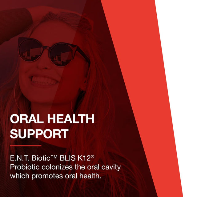 Protocol for Life Balance - E.N.T. Biotic BLIS K12 Probiotic - Promotes Healthy Oral Bacteria, Fresher Breath, Throat Health, and Immune Response Support - 60 Lozenges