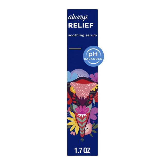 Always Relief Soothing Liquid Serum for Intimate Skin, Fragrance-Free, 1.7 Fl Oz