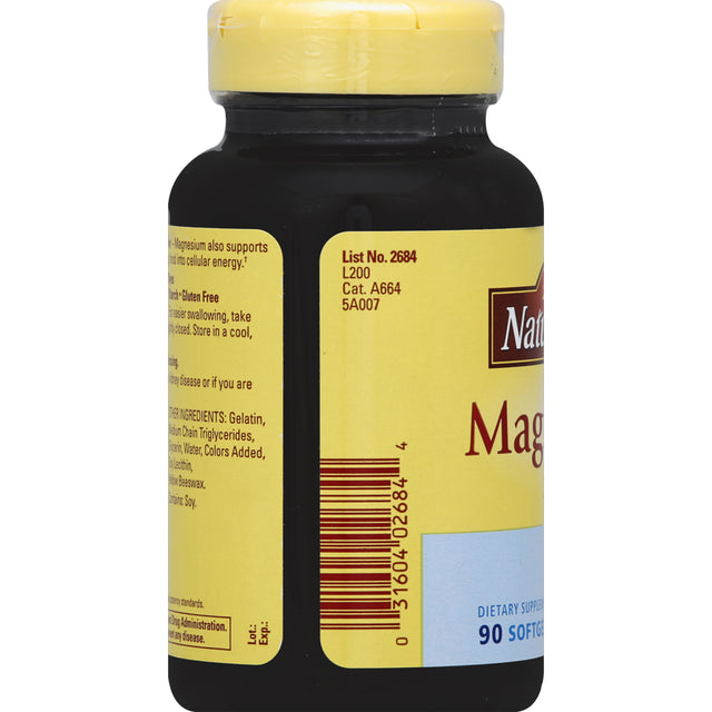 Nature Made Magnesium 250Mg Dietary Supplement Liquid Softgels - 90 CT