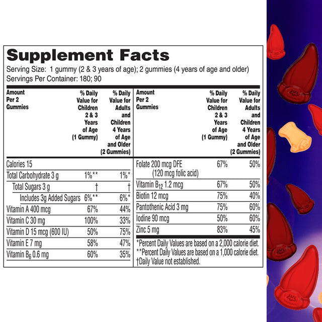 One a Day KIDS Trolls Gummies, Multivitamins for Children, 180 Ct.