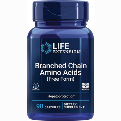 Life Extension Branched Chain Amino Acids - Promotes Muscle Recovery after Exercise - Gluten-Free, Non-Gmo, 90 Capsules