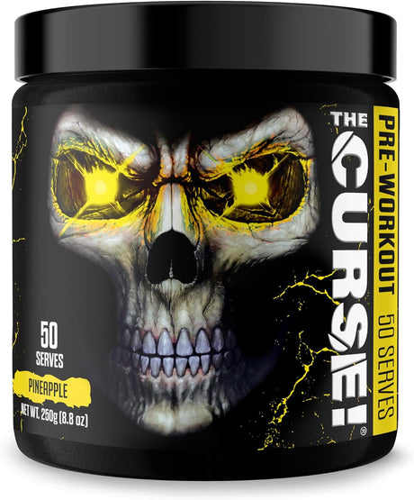 JNX SPORTS the Curse! Pre Workout Powder - Pineapple 50 Servings | Preworkout: Boost Strength, Energy + Focus for Men & Women | Caffeine, Beta-Alanine, Creatine & L-Citrulline