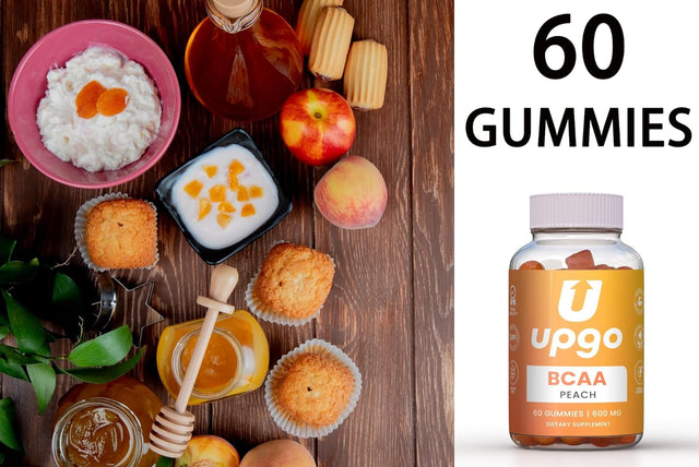 Supplements BCAA Gummies Amino Acid Supplement, Proudly Made in the USA, 600 Mg of BCAA per Serving, 30 Servings, Peach Flavor