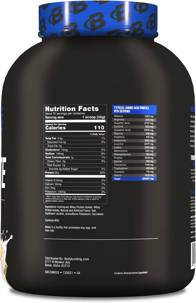 Bodybuilding.Com Signature Signature 100% Whey Isolate | Hydrolyzed Whey Protein Isolate | Aid Recovery and Build Muscle | 5 Lbs. Chocolate