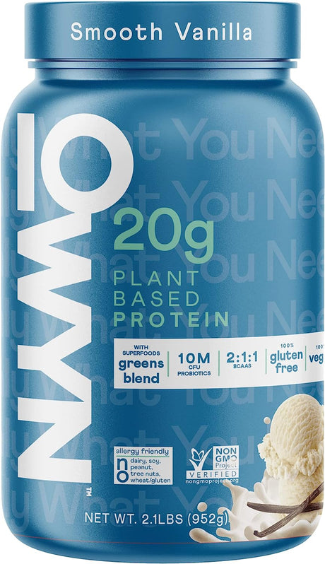 Owyn Plant Based Protein Powder with 20G Protein, Probiotics, Superfoods Greens, Pea, Chia and Pumpkin Seed Blend, Vegan, (Smooth Vanilla, 2.1 Pound - Pack of 1)