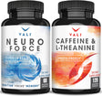 VALI Neuro Force Caffeine & L-Theanine Bundle - Nootropic Brain Booster Supplement for Focus, Memory, Clarity & Energy and Smart Smooth Focused Energy Cognitive Nootropic Supplement