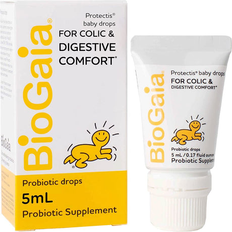 Biogaia Protectis Baby Probiotic Drops | Reduces Colic, Gas & Spit-Ups | Healthy Poops | Reduces Crying & Fussing & Promotes Digestive Comfort | Newborns, Babies & Infants 0-12 Months | 0.17 Oz