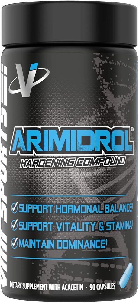 VMI Sports | Arimidrol Hardening Compound | Natural Estrogen Blocker for Men | Testosterone Booster and Aromatase Inhibitor | to Build Muscle and Burn Fat | anti Estrogen (Bonus Size - 90 Capsules)