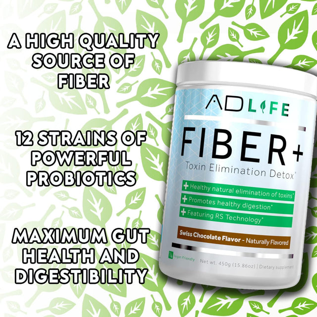 Project AD Fiber+ Vegan Fiber Supplement Powder, Supports Gut Health and Digestive Regularity (Mango, 16.4 Oz)