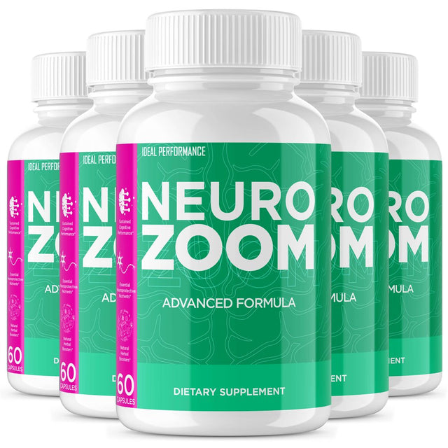 Neurozoom Advanced Formula Brain Health Pills, Memory Supplement and Youthful Brain Function, 5 Pack