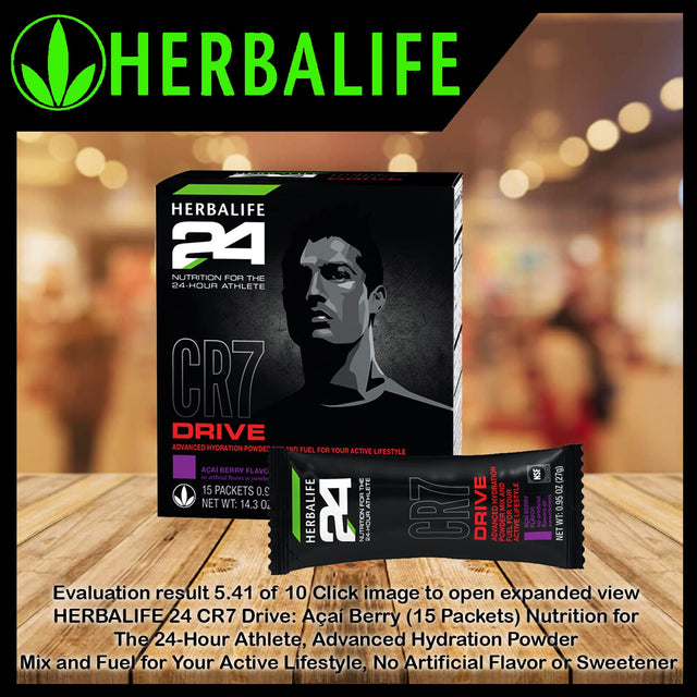 Herbalife24 Trial Pack: Cr7 Drive (3), Rebuild Strength Chocolate (3) and Prepare Tropical Mango for Advanced Hydration Powder Mix and Fuel for You Active Life (3)