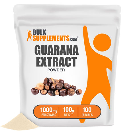 Bulksupplements.Com Guarana Extract Powder, 1000Mg - Guarana for Cognitive Support (100G - 100 Servings)