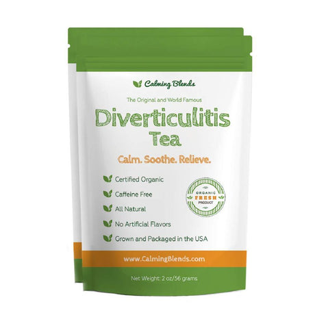 Calming Blends Diverticulitis and Diverticulosis Tea | Certified Organic, Caffeine Free, Supports Digestive Health | 2 Pack NEW