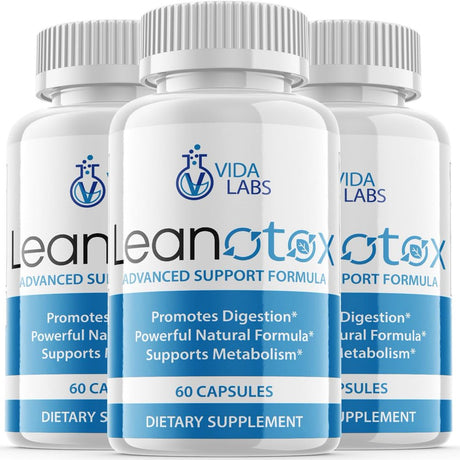 (3 Pack) Vida Labs Leanotox - Keto Weight Loss Formula - Energy & Focus Boosting Dietary Supplements for Weight Management & Metabolism - Advanced Fat Burn Raspberry Ketones Pills - 180 Capsules