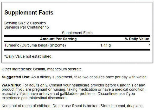 Swanson Turmeric 720 Mg 30 Capsules