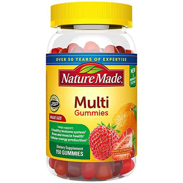 Nature Made Multivitamin Gummies, Dietary Supplement for Daily Nutritional Support, 150 Gummy Vitamins and Minerals, 75 Day Supply