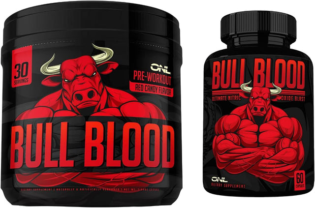 Bull Blood Ultimate Energy Boost - Extra Strength Energy, Focus, Blood Flow with Nitric Oxide, Creatine, Lion'S Mane, Effective Pre Workout and Nitric Oxide Booster for Men and Women