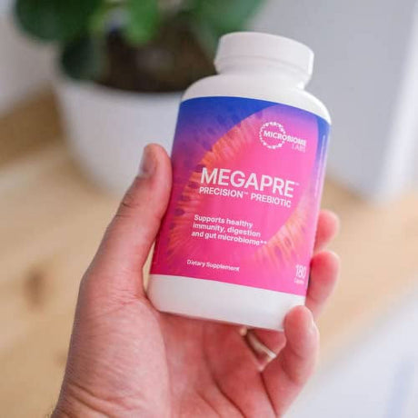 Microbiome Labs Megapre Prebiotic Blend - Clinically Tested Oligosaccharides Fiber to Support Immune Health, Digestion & Gut Barrier - Prebiotics Supplement for Women & Men (180 Capsules)