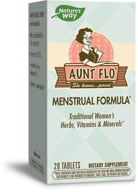 Nature'S Way Aunt Flo Menstrual Formula*, Three Traditional Herbal Blends for Menstrual Health*, 20 Tablets