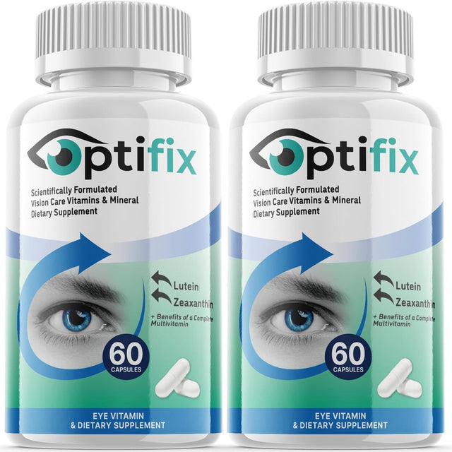 (2 Pack) Optifix - Revolutionary Advanced Vision Matrix Formula - Supports Healthy Vision - Dietary Supplement for Eyes Sight - 120 Capsules