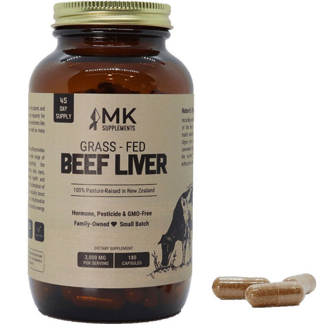 Grass-Fed Beef Liver (Freeze-Dried, Non-Defatted, Non-Gmo, 100% Pasture-Raised, 45-Day Supply)