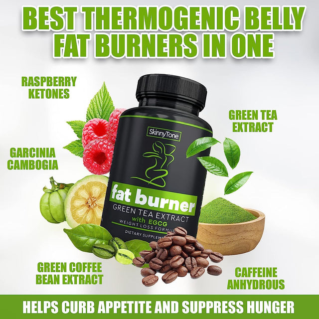 Weight Loss Green Tea Extract Fat Burner with EGCG- Natural Detox Diet Pills for Belly Fat That Work Fast for Women 6-Metabolism Booster-Thermogenic Supplements-Carb Blocker-Appetite Suppressant -60Ct