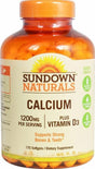 Sundown Naturals Calcium 1200 Mg plus Vitamin D3 Softgels - 170 Ct, Pack of 6