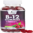 Vitamin B12 Gummies 3000 Mcg, High Absorption Vitamin B-12 Energy & Immune System Support Gummy Vitamins, Vegan Gummy, Natural Energy Support, Raspberry Flavor, for Adults and Kids - 120 Gummies