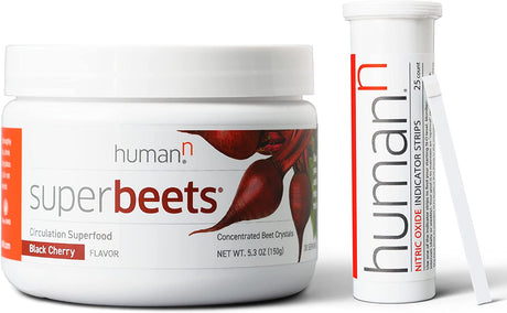 Humann Superbeets Black Cherry Powder & N.O. Indicator Test Strips