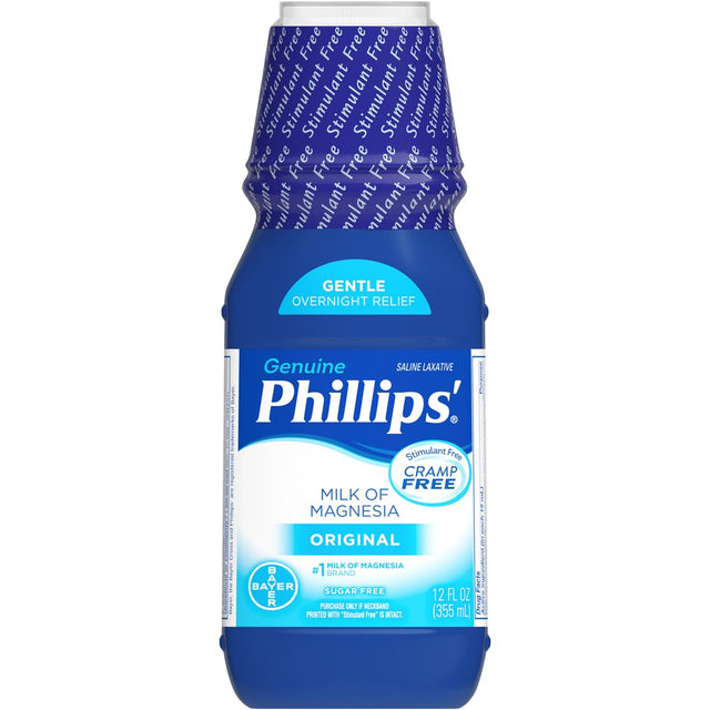 Phillips Milk of Magnesia Liquid Magnesium Laxative, Original 12 Oz