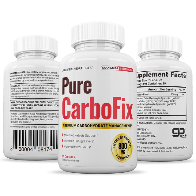 (2 Pack) Pure Carbo Fix Appetite Control Supplement 120 Capsules