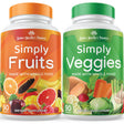 Simply Nature'S Promise - Fruit and Vegetable Supplements - 90 Veggie and 90 Fruit Capsules - Made with Whole Food Superfoods, Packed Vitamins & Minerals - Soy Free - No Fillers or Extracts