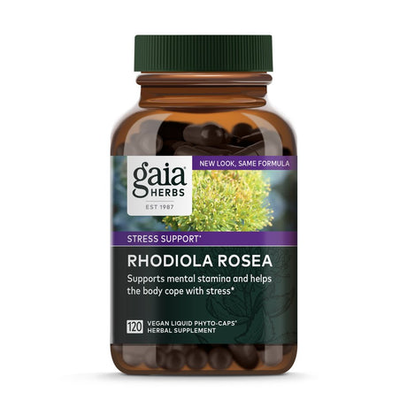 Gaia Herbs Rhodiola Rosea - 120 Vegan Liquid Phyto-Caps (60-Day Supply)