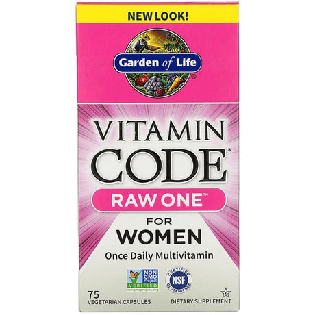 Garden of Life Vitamin Code Raw One for Women, 75 Capsules