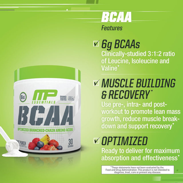 Musclepharm Essentials BCAA, Fruit Punch - 30 Servings