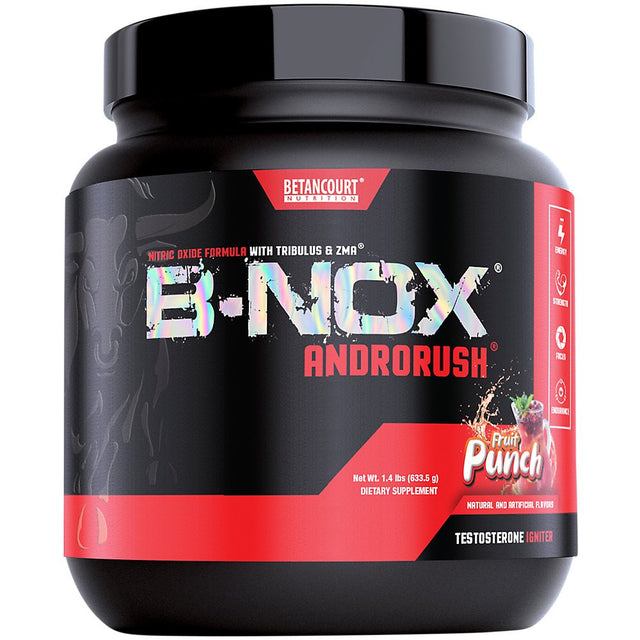 BNOX Androrush Preworkout Nitric Oxide Testosterone Blend Fruit Punch (1.4 Lbs./35 Servings)