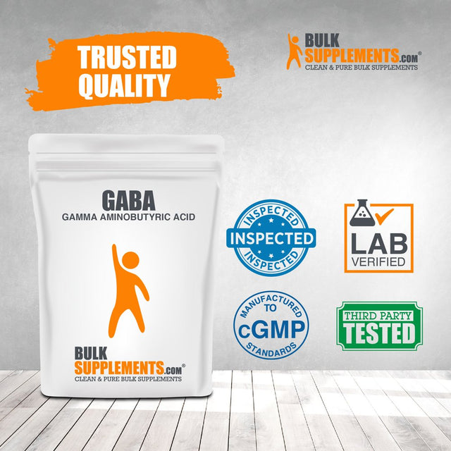 Bulksupplements.Com Gamma Aminobutyric Acid Powder, 750Mg - GABA Supplement - Focus Aid (100G - 133 Servings)