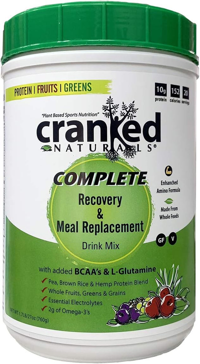 Complete Meal Replacement & Recovery Drink Mix 1.6Lb, 40 Servings - Fruits, Greens, Plant Based Protein and Amino Powder Blend for Muscle Recovery, Healthy Meal on the Go, Organic, Gluten Free, Vegan