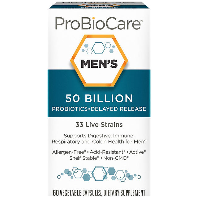 Probiotic for Men - 50 Billion Cfus - Supports Digestive Health (60 Vegetable Capsules)